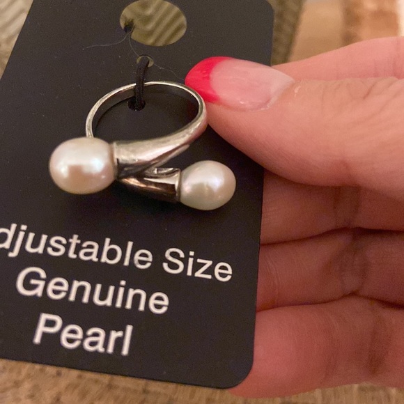 Genuine Pearl ring adjustable size - Picture 2 of 4
